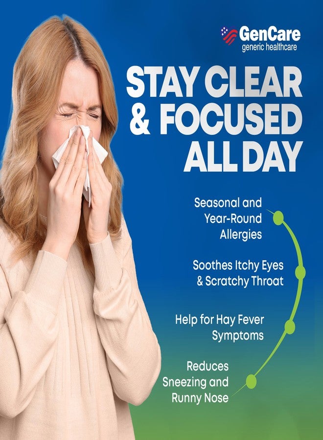 GenCare 24 Hour Nondrowsy Allergy Relief Tablets – Loratadine 10mg 300 Count – Daily Allergy Medicine Non Drowsy Antihistamine for Adults & Kids Age 6+, Generic for Clariten 10 mg, Single Tablet Dose - Image 5